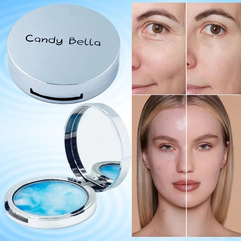 Delicate Two-Color Compact Powder Lightweight Natural Makeup Setting Portable Aesthetic Beauty Tool Smooth Transition