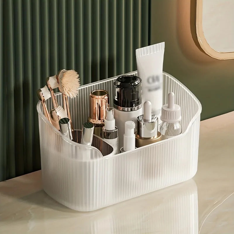 1PC Cosmetic Storage Box, Beveled Desktop Artifact, Dressing Table Skin Care Product, Perfume, Built-in Storage Bathroom Cabinet