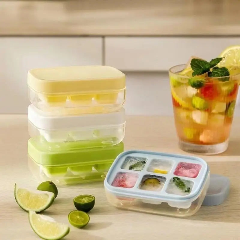 Easy Release Ice Ball Tray With Silicone Materials For Quick Making Stackable Ice Molds with Lid KXRE