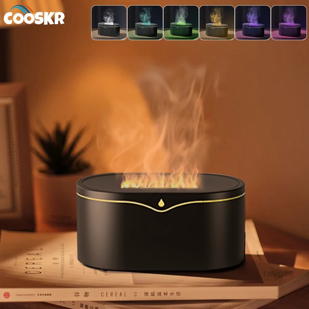 Premium Aesthetic Flame Humidifier - Luxury Aroma Diffuser