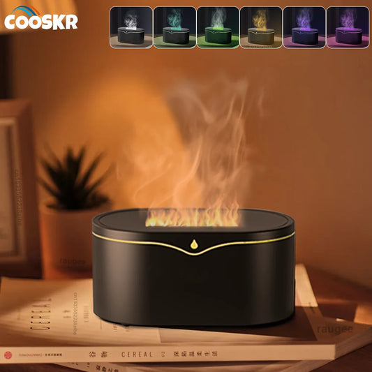 Premium Aesthetic Flame Humidifier - Luxury Aroma Diffuser