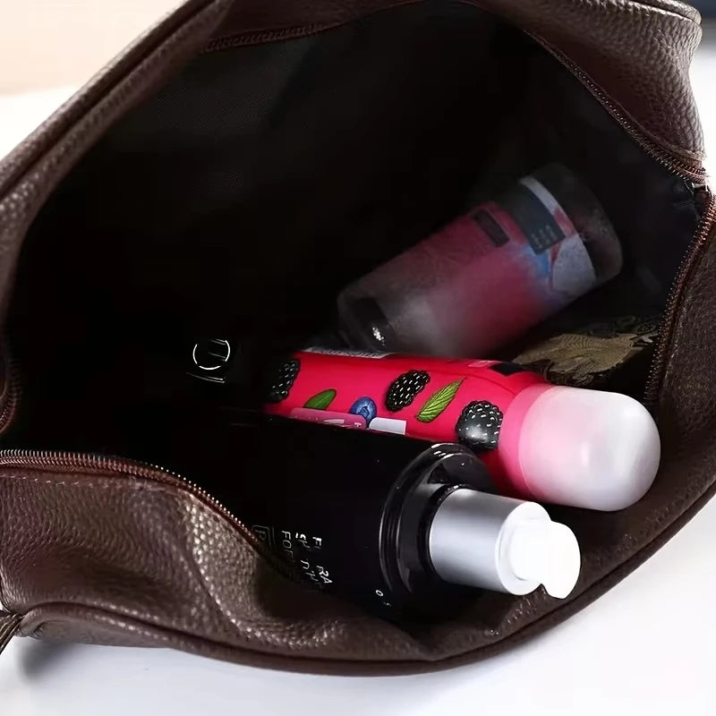Personalized Name Stylish Portable Zipper Toiletry Bag, Large Capacity Makeup Organizer, Ideal for Skin Care Toiletries Storage