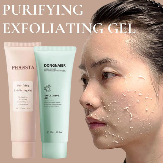 Brightening Exfoliating Gel,Herbal Extract Facial Cleansing Scrub Cream,Facial Exfoliator,Moisturizing Face Cleanser Skin Care