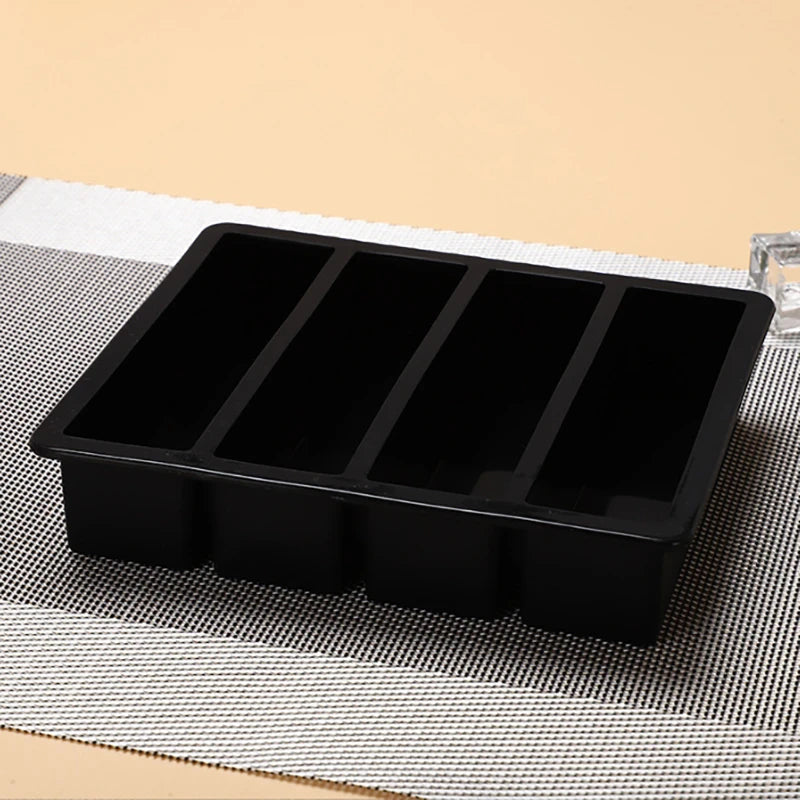 Strip-shap Ice Cube Trays Giant Silicone Ice Cubes Square Tray Mold Non-toxic Durable Wine Ice Cube Easy-Release Ice Cube Molds