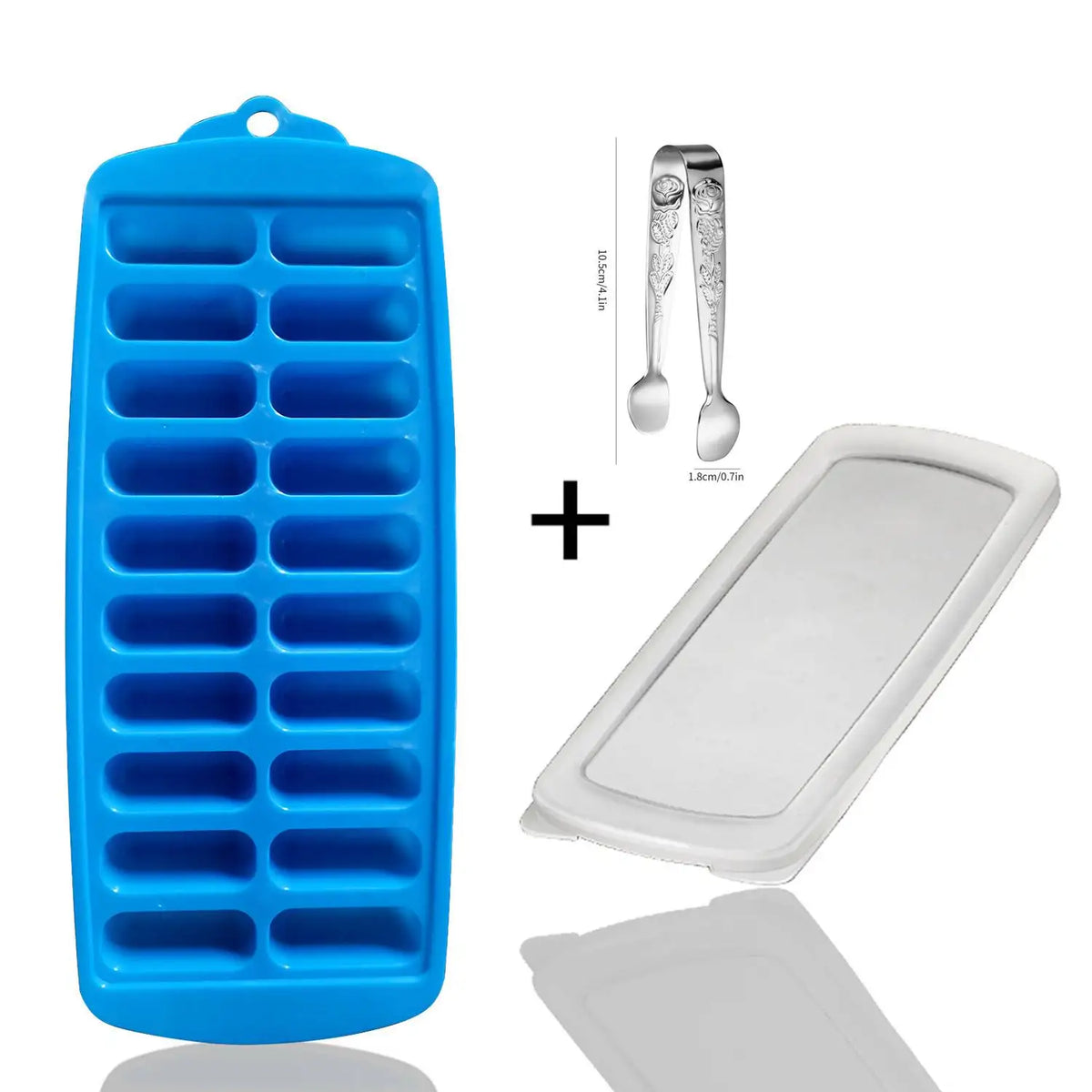 Long Strip Shape Silicone Ice Cube Mould Pop Out Plastic Ice Cube Tray With Lid Reusable Ice Stick Tray Easy Release Bar Kitche