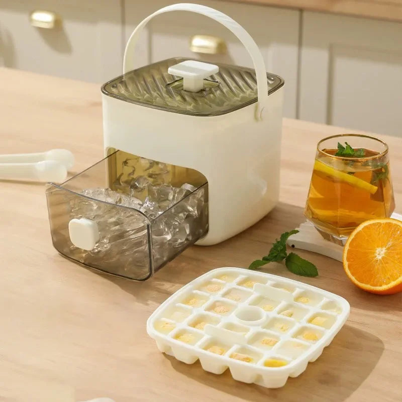 48 Grid Silicone Ice Cube Mold with Easy One-Touch Release, Reusable Leak Proof Ice Tray for Freezer,  Bar, Home Ice Making Tool