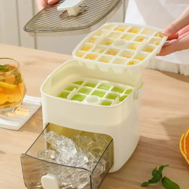 48 Grid Silicone Ice Cube Mold with Easy One-Touch Release, Reusable Leak Proof Ice Tray for Freezer,  Bar, Home Ice Making Tool
