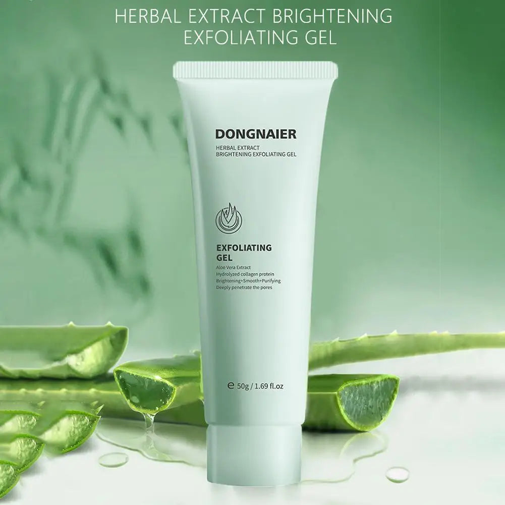 Brightening Exfoliating Gel,Herbal Extract Facial Cleansing Scrub Cream,Facial Exfoliator,Moisturizing Face Cleanser Skin Care