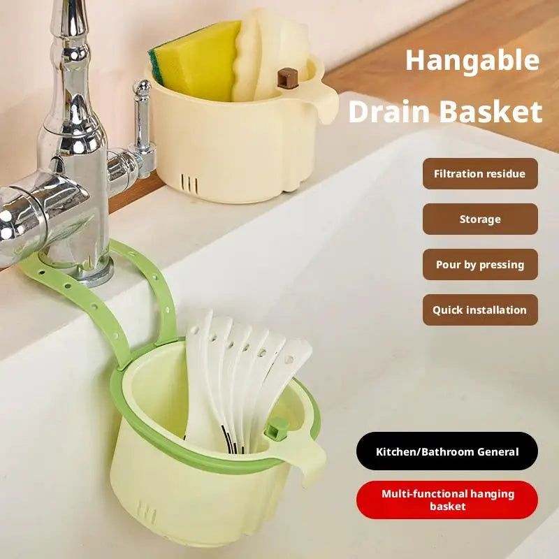 Kitchen Sink Strainer Basket,Food Residue, Tea, Kitchen Waste And Water Collector Filter Draining Basket Kitchen Tool