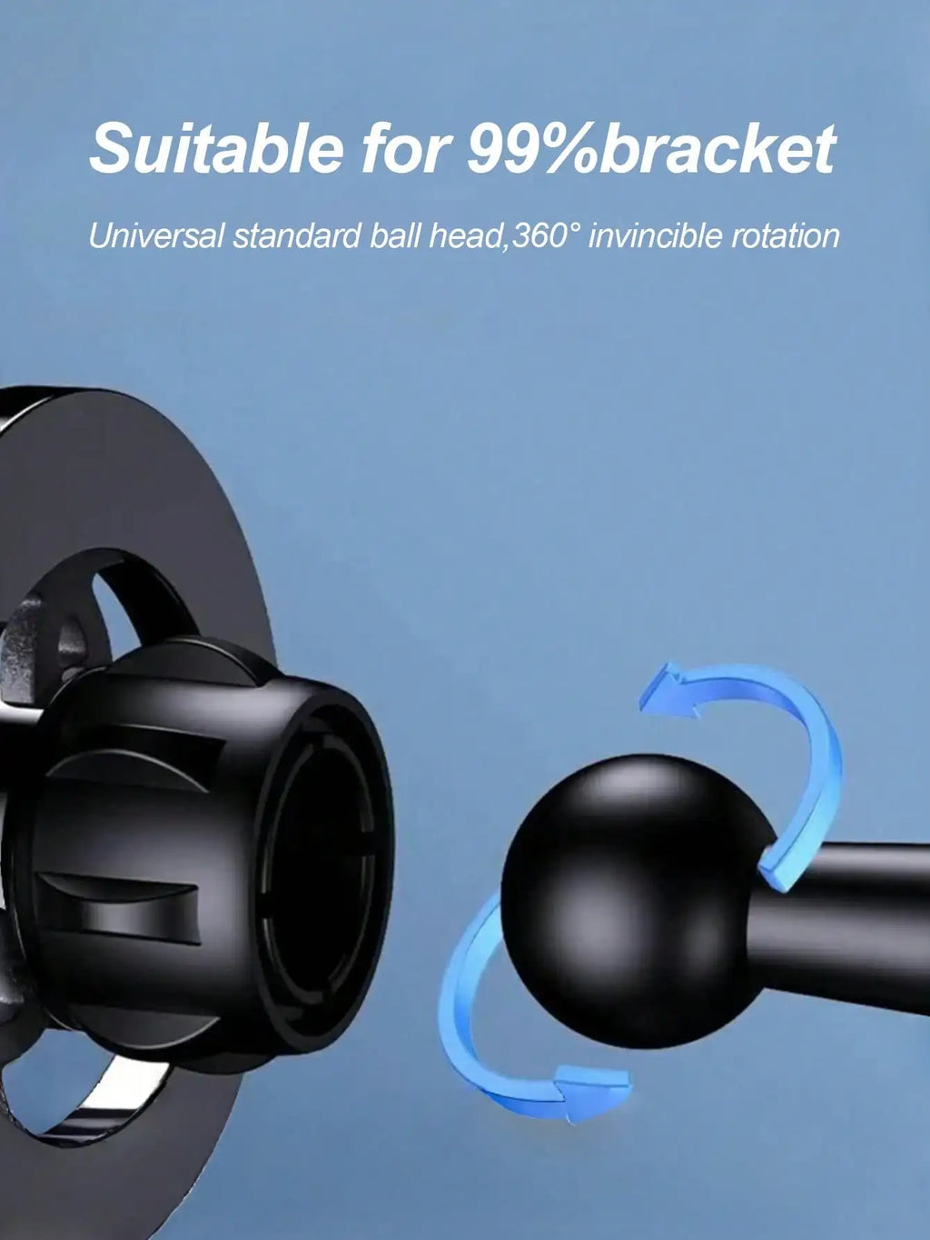 Magnetic Car Phone Mount - 360° Rotating Arm, Hands-Free Navigation, Universal for All Phones