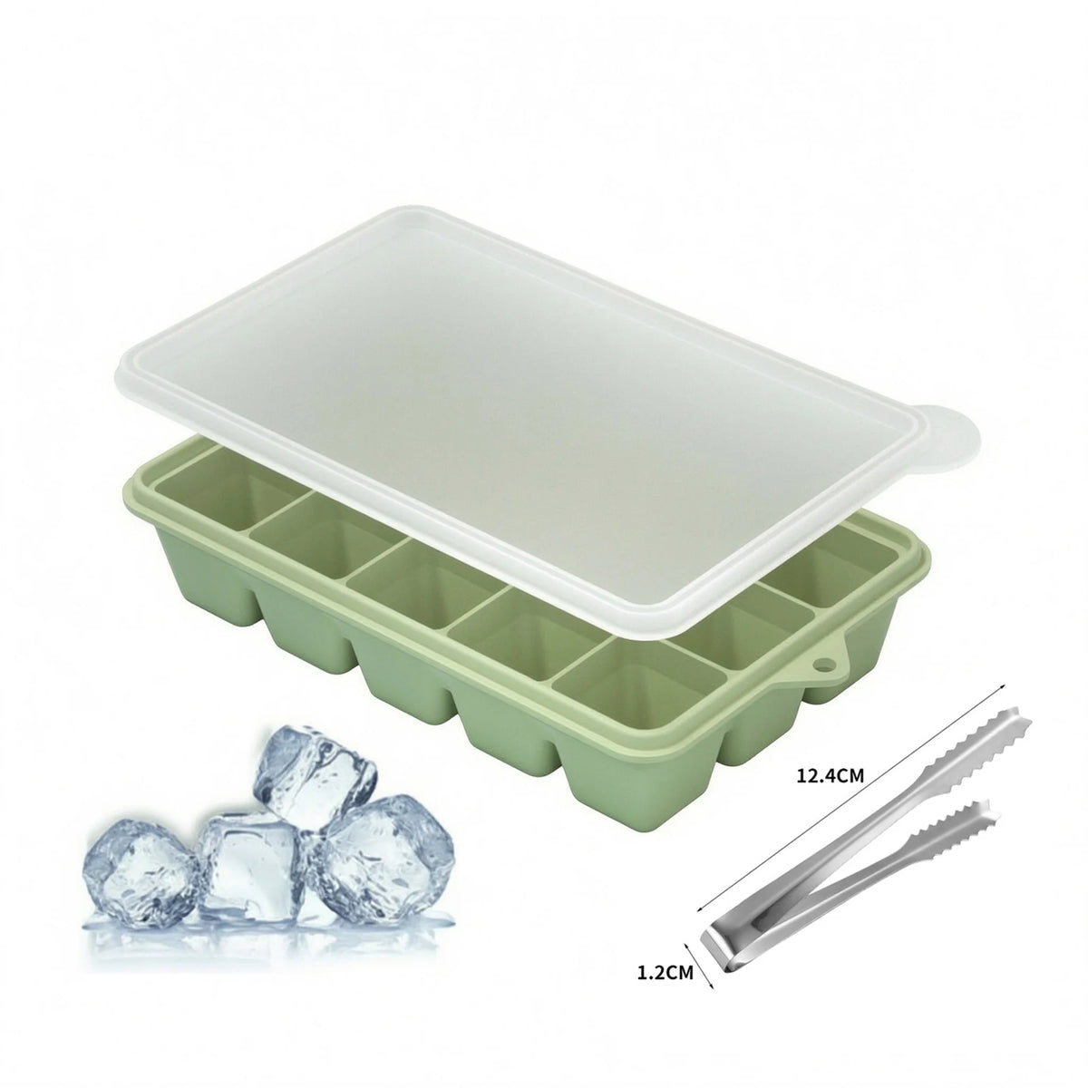 Silicone Ice Cube Tray 1/2/3 Pack with Lid for Whiskey Cocktail Drinks & Food - Freezer Grade Ice Trays for Easy Ice Cubes Relea