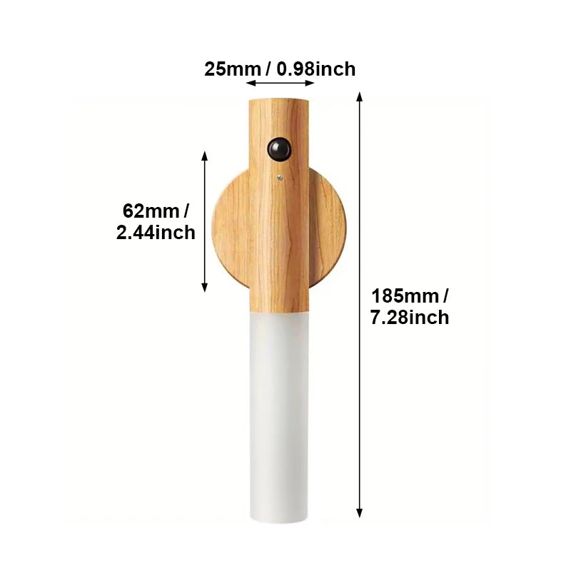 Smart Motion Sensor Night Light Magnetic LED Wall Lamp LED Rechargeable Bedroom Stairs Bathroom Kitchen Cabinet Light Lamp