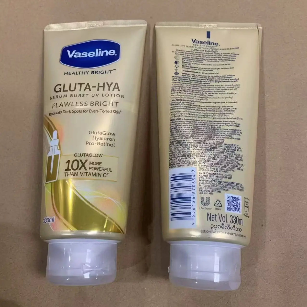 Vaseline Body Niacinamide Long-lasting Fragrance Body Brightening Moisturizing Summer Refreshing 330ml Skin Care Products