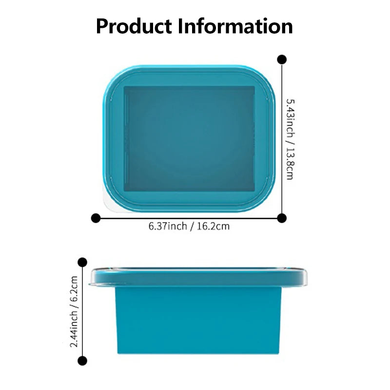 Silicone Freezing Tray With Plastic Lid Freezer Container Ice Molds Easy-Release Stackable For Food Storage Outdoor Tableware
