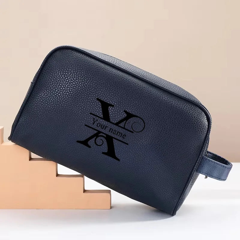 Personalized Name Stylish Portable Zipper Toiletry Bag, Large Capacity Makeup Organizer, Ideal for Skin Care Toiletries Storage