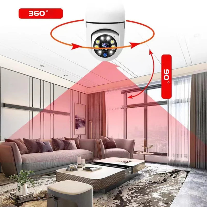 Bulb Surveillance Smart Camera HD Night Vision Indoor Security Monitor 2.4G Wireless Wifi Camera Smart Home