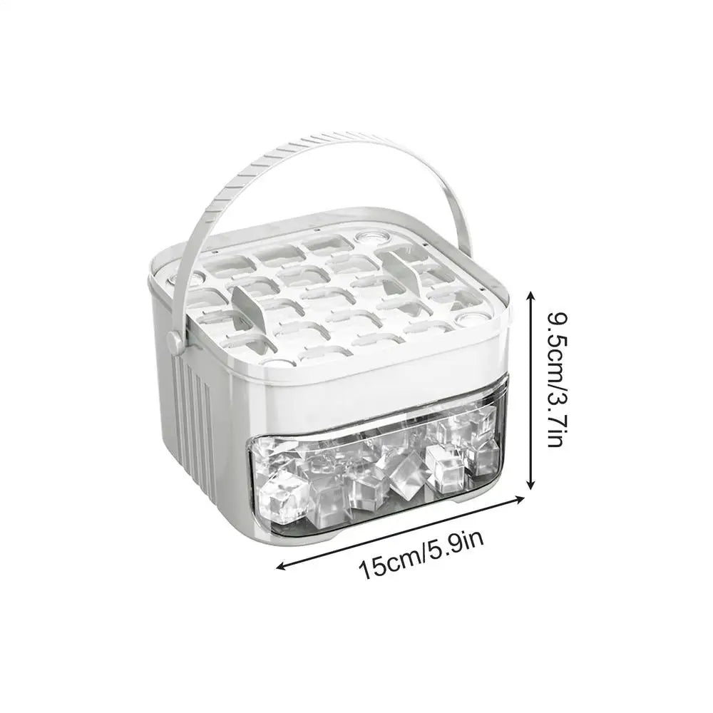 Ice Tray With Lid Portable Easy Release Ice Molds Box for Beverages Whiskey Cocktails Sodas Juices Yogurt Lemonade Drinks Party