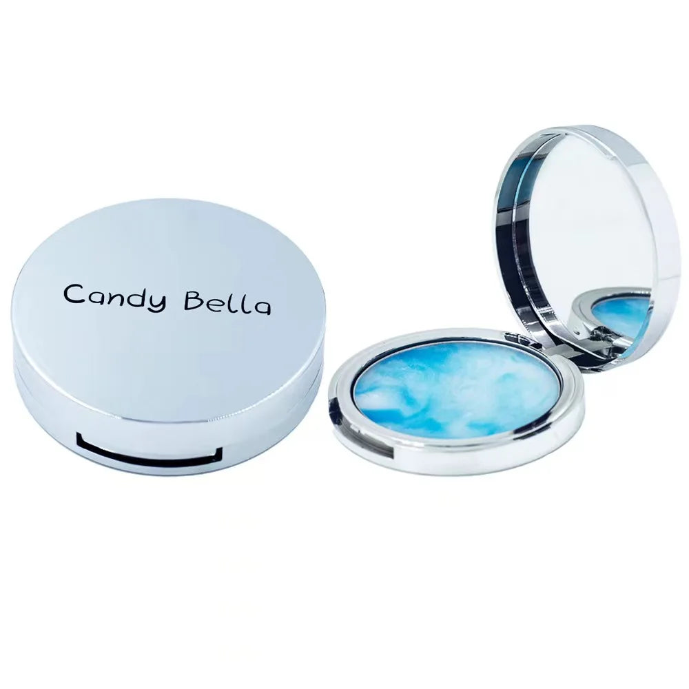 Delicate Two-Color Compact Powder Lightweight Natural Makeup Setting Portable Aesthetic Beauty Tool Smooth Transition