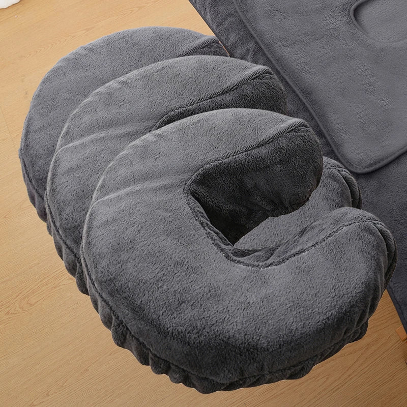 Beauty Bed U-Shaped Face Pillow Covers, 3-Pack, Removable and Washable, Can Be Flexibly Replaced in Beauty Salons/Facial Treatment Rooms, Hygienic and Convenient
