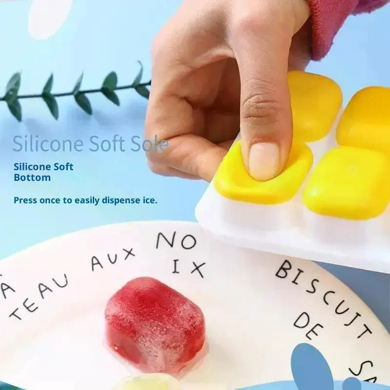 1Pcs Silicone Square Molds 14 Cube Easy Release  Tray Mold With Lid Summer Kitchen Bar DIY Iced Cocktail Freeze Tool