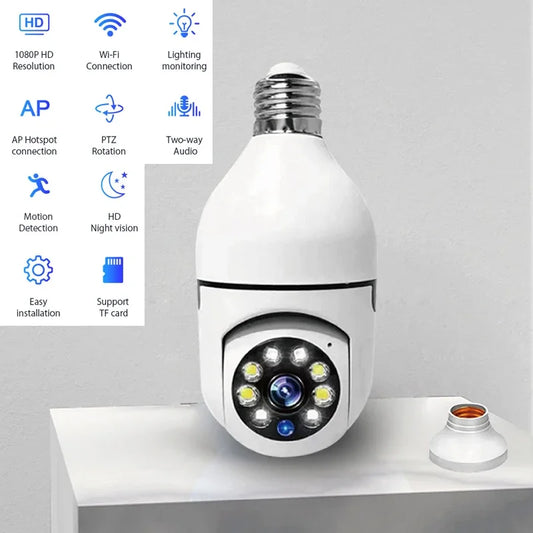 Bulb Surveillance Smart Camera HD Night Vision Indoor Security Monitor 2.4G Wireless Wifi Camera Smart Home