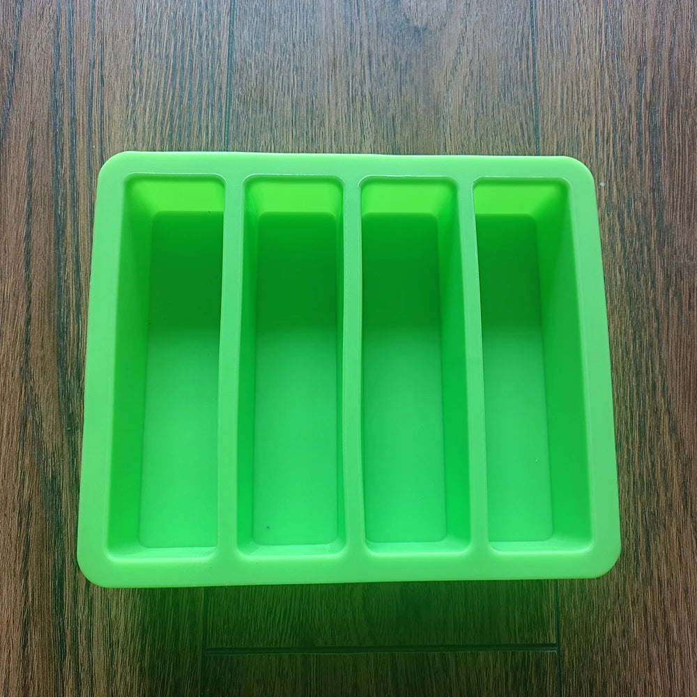 Strip-shap Ice Cube Trays Giant Silicone Ice Cubes Square Tray Mold Non-toxic Durable Wine Ice Cube Easy-Release Ice Cube Molds