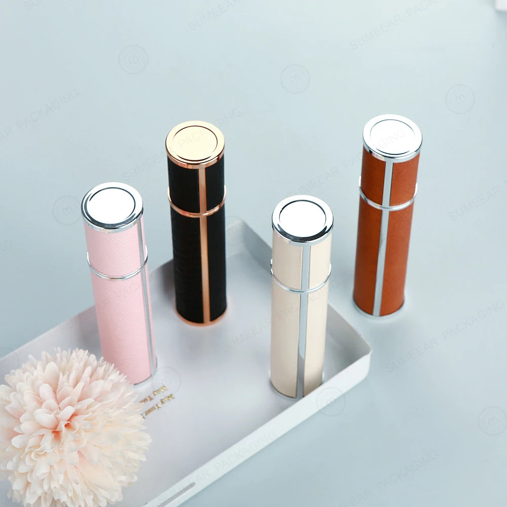 Pack of 10 10ml Luxury Perfume Spray Bottles with Leather Exterior And Glass Liner Press-Type Hydrating Mist for Personal Care
