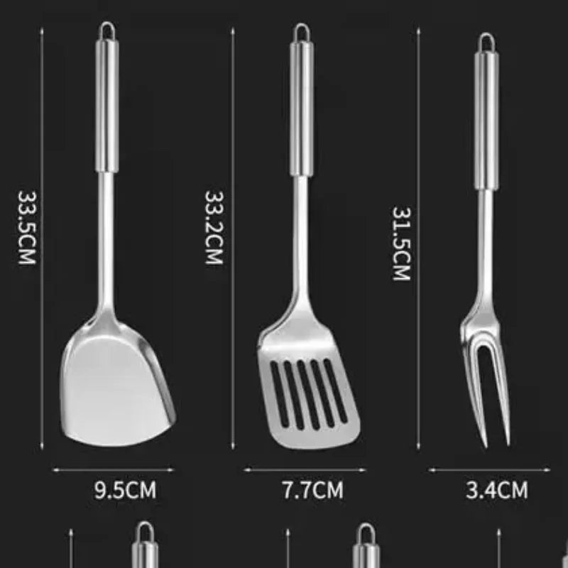 Kitchen Cookware Cooking Utensils Stainless Steel Shovel Soup Spoon Turner Utensils Dinnerware Cooking Tool Kitchen Gadgets