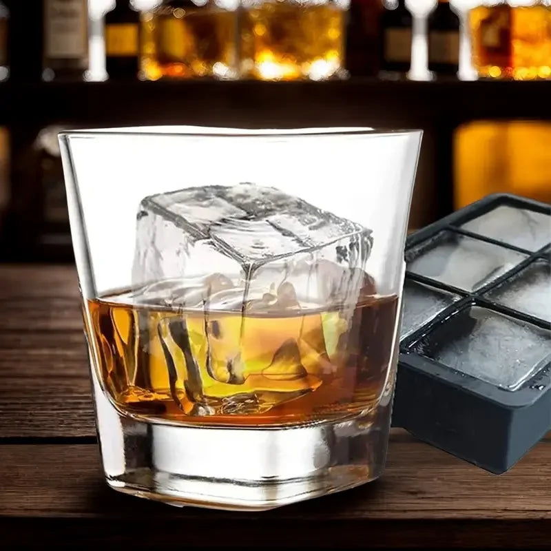 Large Silicone Ice Cube Tray Mold, BPA Free, Food Grade Ice Cube Mold, Flexible, 6 Holes Easy Release Slow Melt Ice For Whiskey