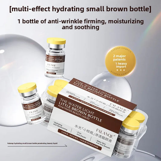 Small Brown Bottle Penetrating Beauty Enhancing Liquid Water-Infused Essence Moisturizing - Hydrating - Brightening and Firming