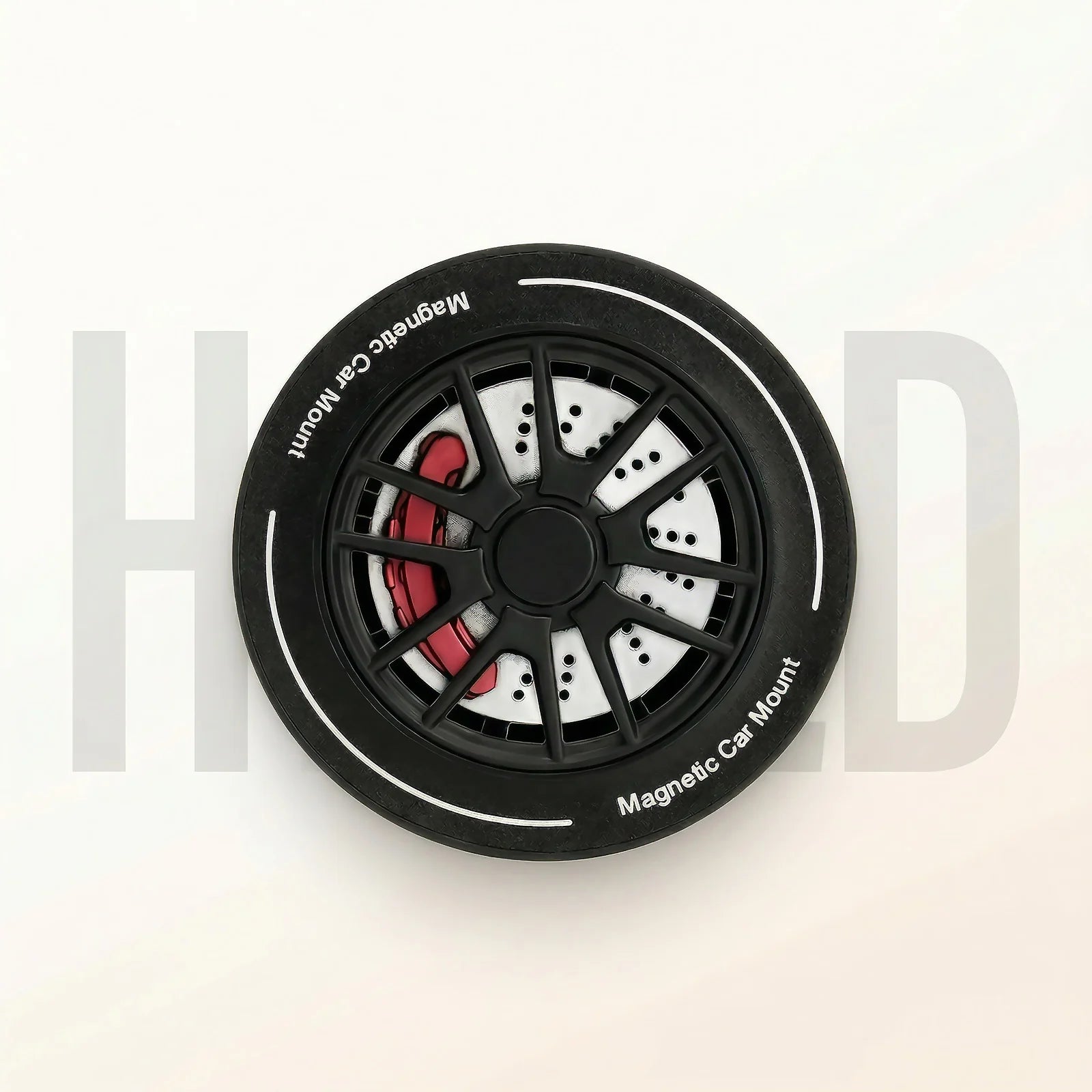 Magnetic Car Phone Mount – 4500 Gauss N52 Magnet, Wheel-Rim Design, Super Strong Phone Holder for Air Vent, for iPhone Android