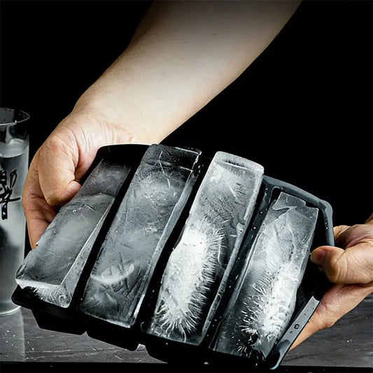 Silicone Ice Cube Tray, Large Round Ice Cubes and Square Ice Cubes, BPA-free, Reusable, with Lid, Suitable for Cocktails, Whisky