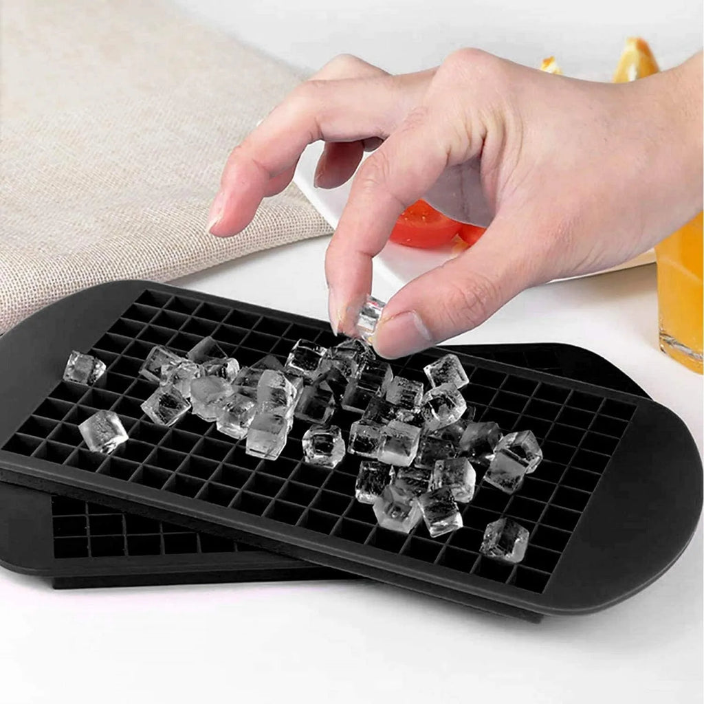 Silicone Mini Ice Cube Trays 160 Small Ice Cube Molds Easy Release Crushed Ice Cube for Chilling Whiskey Cocktail