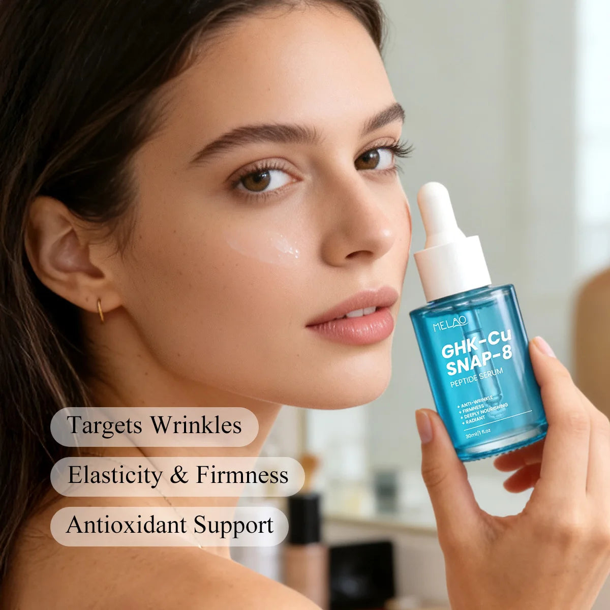 Blue-Copper Peptide Moisturize Cream Facial Care Face Cream Glow Recipe Korean Cosmetics And GHK-Cu Snap-8 Peptide Serum