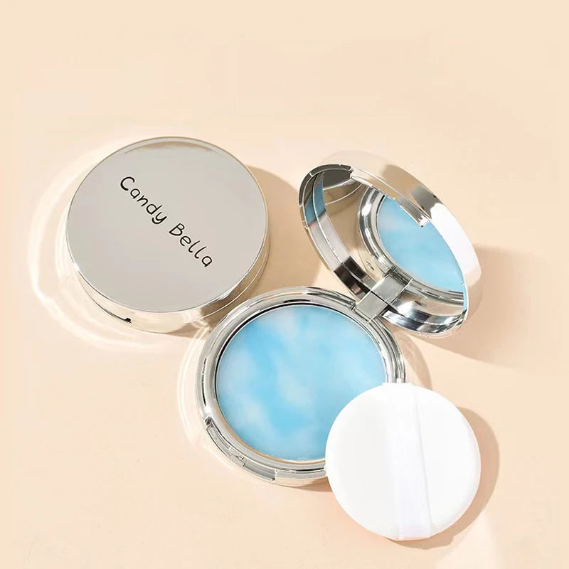 Delicate Two-Color Compact Powder Lightweight Natural Makeup Setting Portable Aesthetic Beauty Tool Smooth Transition