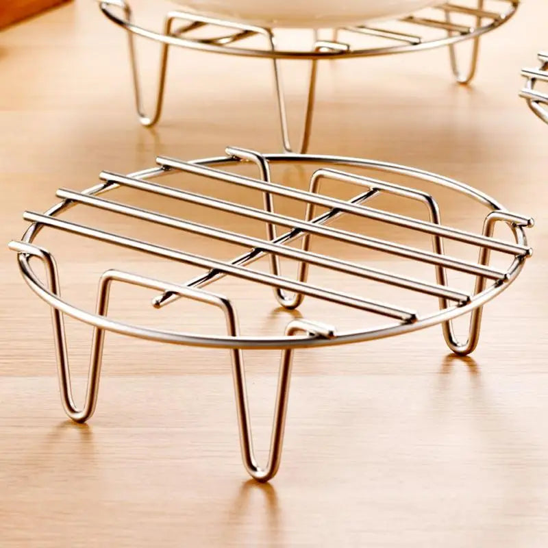 Kitchen Steaming Racks Grid Stainless Steel Cookware Steamer Rack Cooking Baking Pot Stand AirfryerGrill Food Accessories