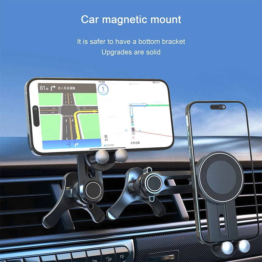 Magnetic Phone Mount for Car Compatible for Magsafe Car Mount, Not Blocking Air Vent, Strengthen Magnetic Car Phone Holder