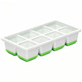 8 Grid Large Square Plastic Ice Tray with Lid, Soft Bottom Easy To Release Mold  Large Ice Cube Mold for Whiskey Cocktail