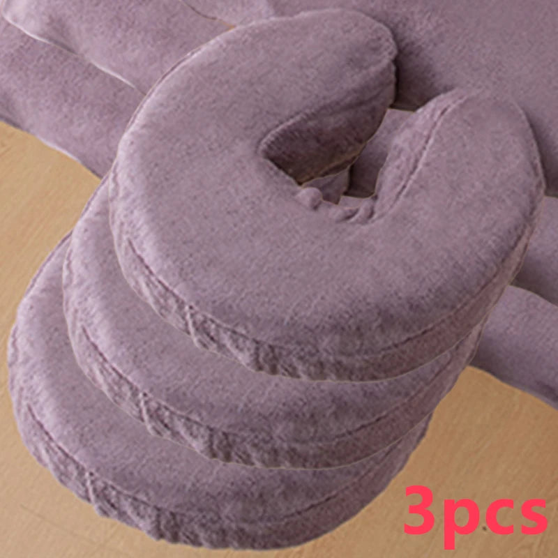 Beauty Bed U-Shaped Face Pillow Covers, 3-Pack, Removable and Washable, Can Be Flexibly Replaced in Beauty Salons/Facial Treatment Rooms, Hygienic and Convenient