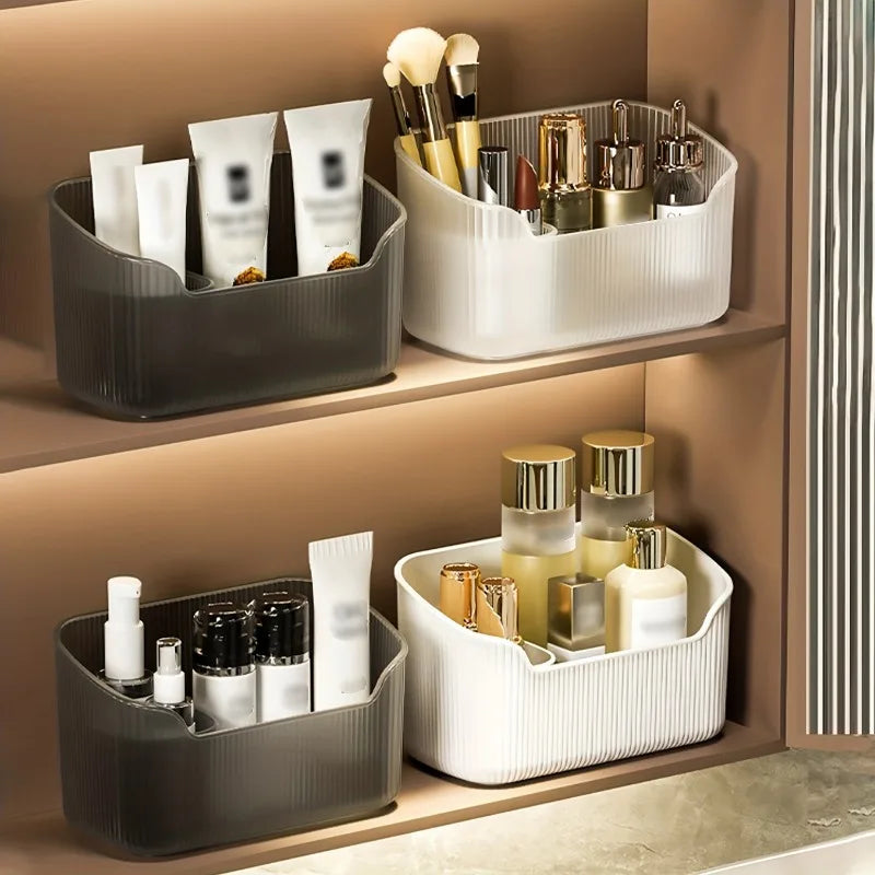 1PC Cosmetic Storage Box, Beveled Desktop Artifact, Dressing Table Skin Care Product, Perfume, Built-in Storage Bathroom Cabinet