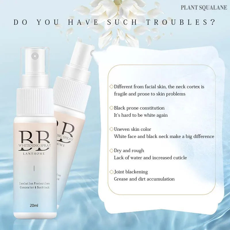 20ML BB Whitening Spray Skin Brightening Moisturizing BB Cream Face Foundation Nourishing Skin Care Beauty Cosmetics