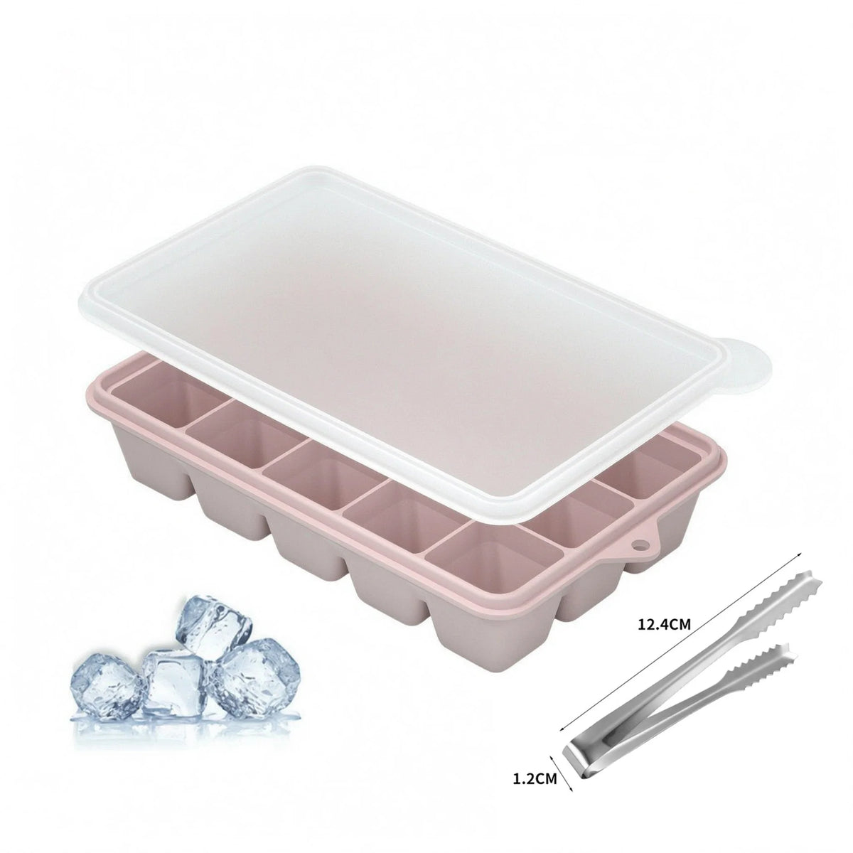 Silicone Ice Cube Tray 1/2/3 Pack with Lid for Whiskey Cocktail Drinks & Food - Freezer Grade Ice Trays for Easy Ice Cubes Relea