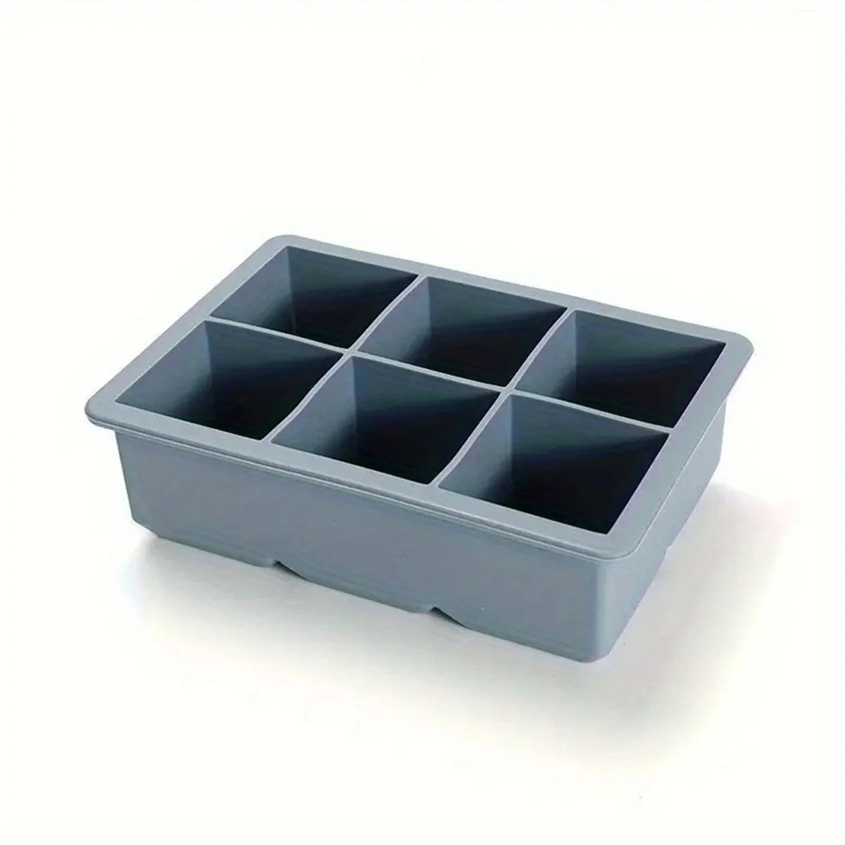 Large Silicone Ice Cube Tray Mold, BPA Free, Food Grade Ice Cube Mold, Flexible, 6 Holes Easy Release Slow Melt Ice For Whiskey