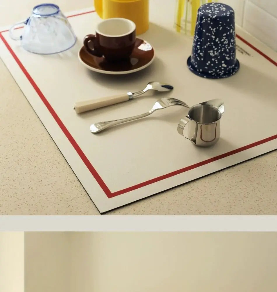 Kitchen drain mat, high value absorbent mat, diatom mud insulated placemat counter table mat