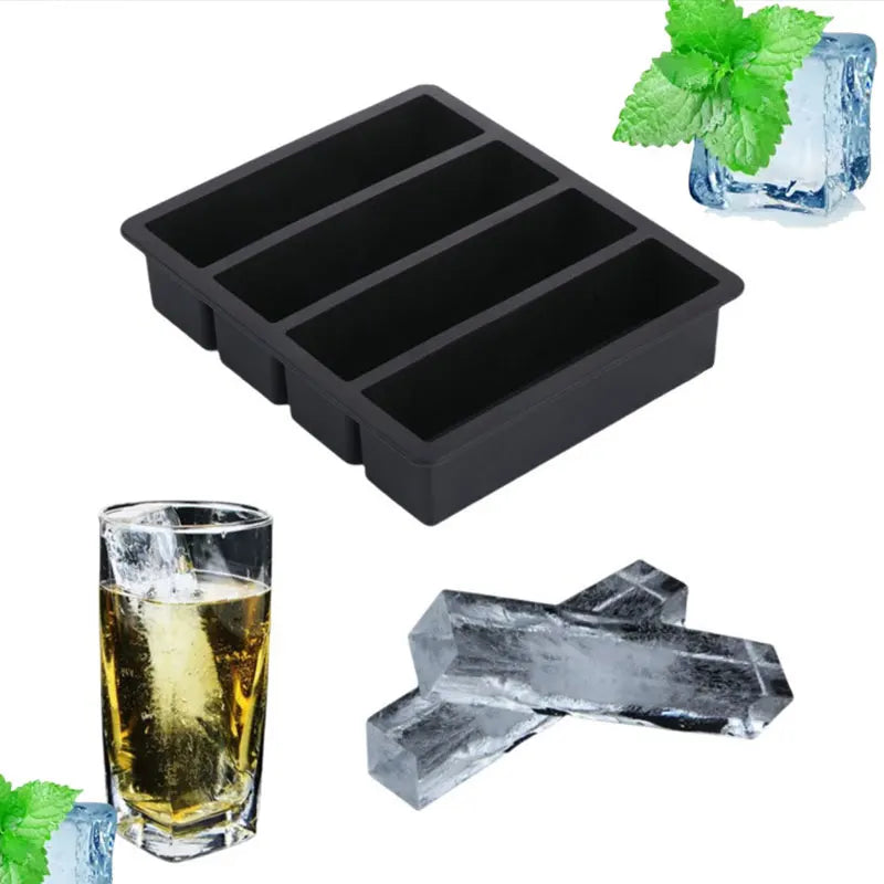 Silicone Ice Cube Tray, Large Round Ice Cubes and Square Ice Cubes, BPA-free, Reusable, with Lid, Suitable for Cocktails, Whisky