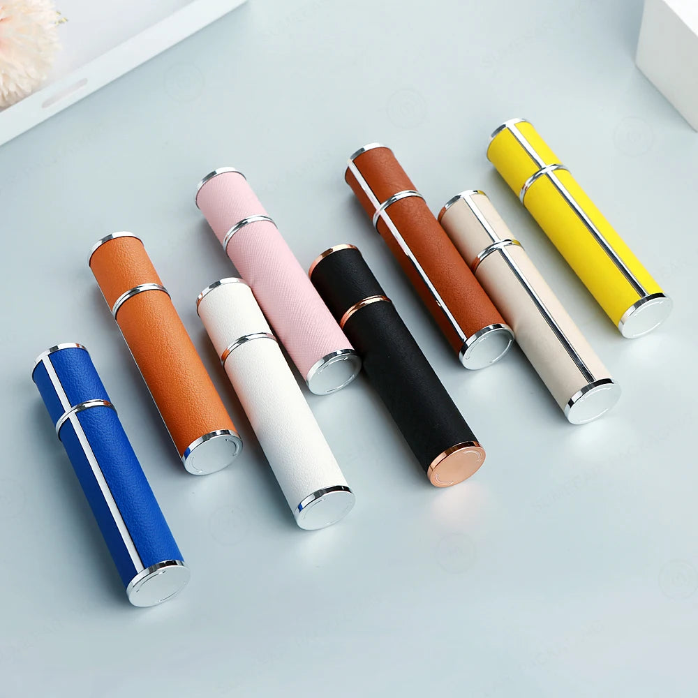 Pack of 10 10ml Luxury Perfume Spray Bottles with Leather Exterior And Glass Liner Press-Type Hydrating Mist for Personal Care