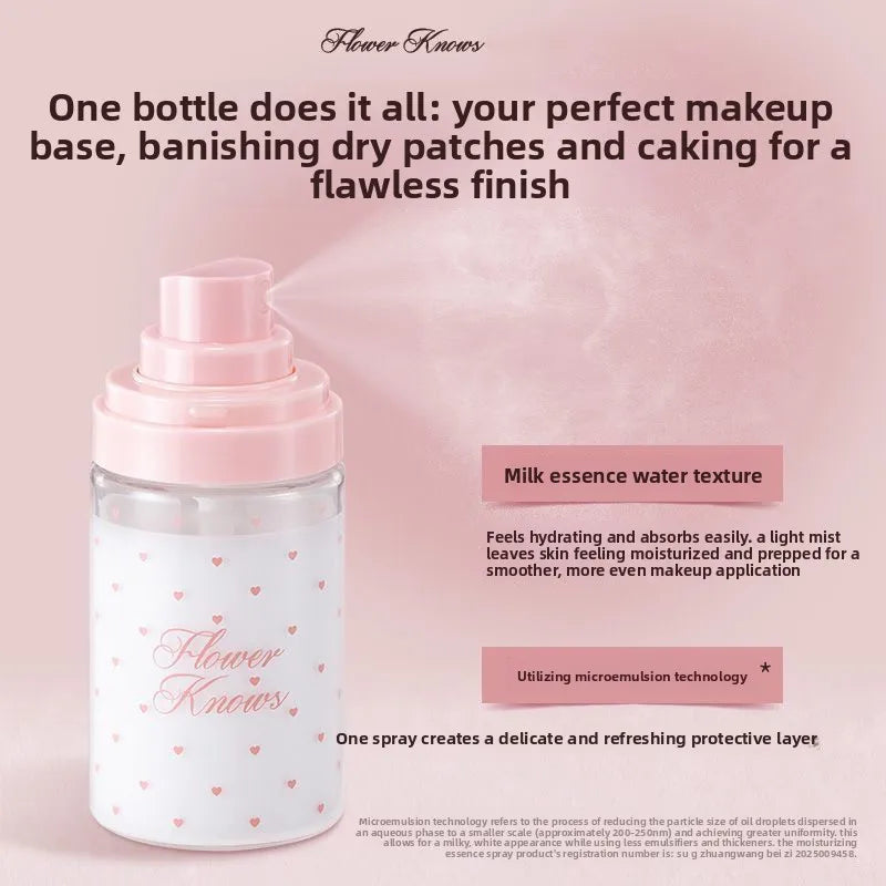 FlowerKnow Makeup Base Moisturizing Essence Sprayfor Makeup Face Primer Korean Skin Care Products Hydrating Face Mist