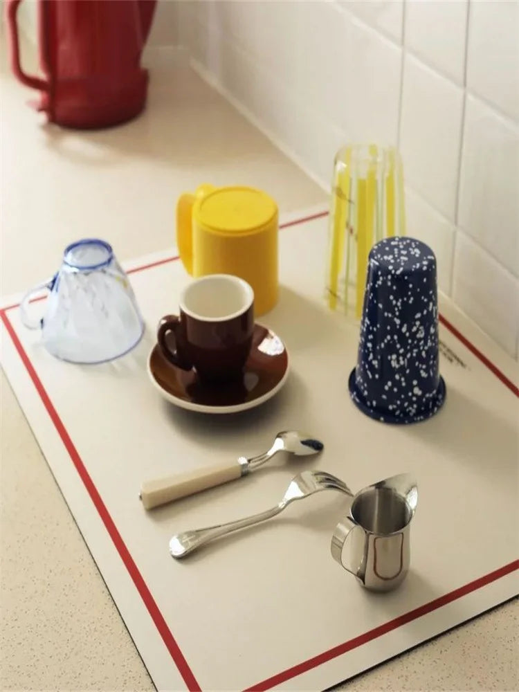 Kitchen drain mat, high value absorbent mat, diatom mud insulated placemat counter table mat