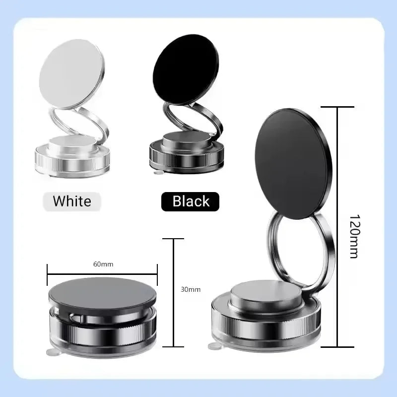 Magnetic Phone Holder for Car 360 ° Rotatable Foldable & Adjustable Magnetic Car Mount, Suction Cup Phone Holder for Car/Mirror