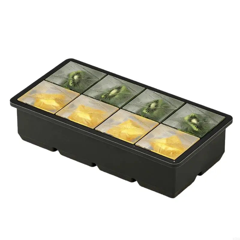 Silicone Ice Cubes Tray With Lid Easy Releases Flexible Mold For Homes Kitchen Party 4/6/8 Option 87HA